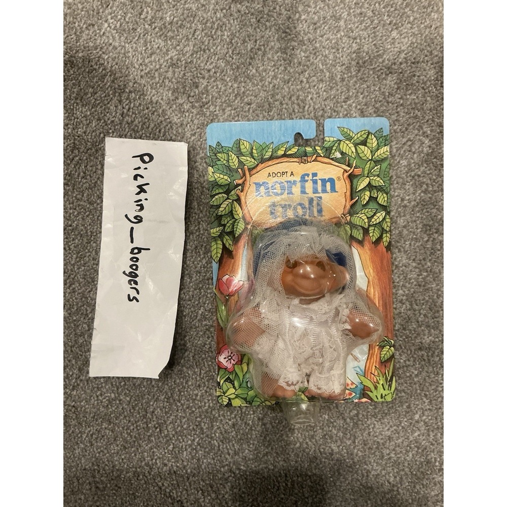 1986 Dam Adopt a Norfin Troll - Bride with Blue Hair